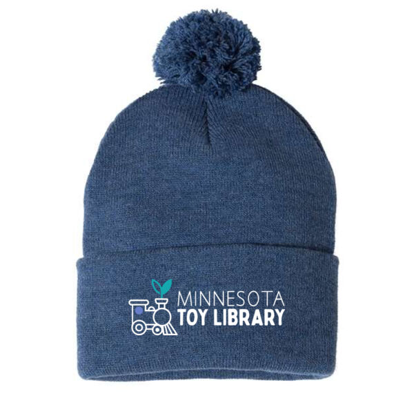 Sportsman - 12" Pom-Pom Cuffed Beanie - Embroidered Logo Thumbnail