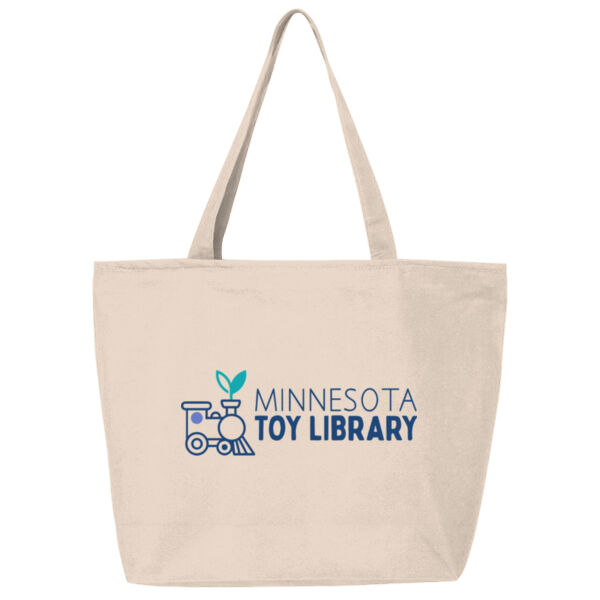 Q-Tees - 25L Zippered Tote - Printed Logo Thumbnail